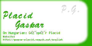 placid gaspar business card